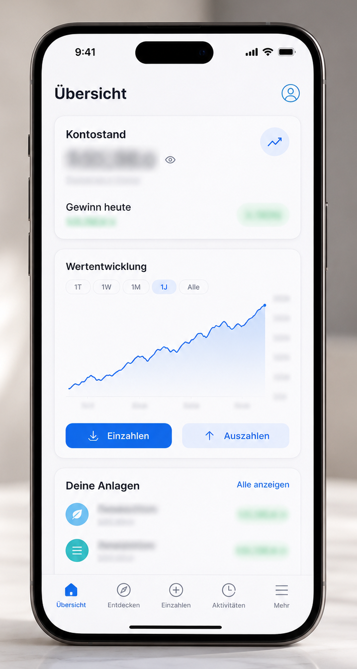 Die Handelsplattform auf dem Smartphone